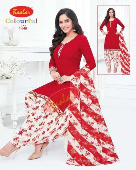 Baalar Colourful 14 Printed Cotton Casual Daily Wear Dress Material Collection